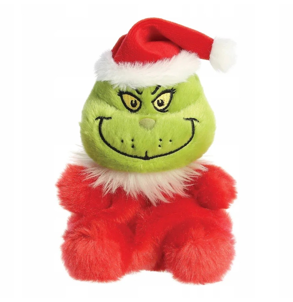 Jucărie de pluș Grinch în costumul Moșului