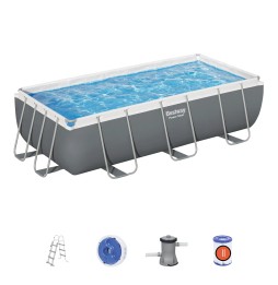 Piscina metalică Power Steel 404x201x100 gri Bestway