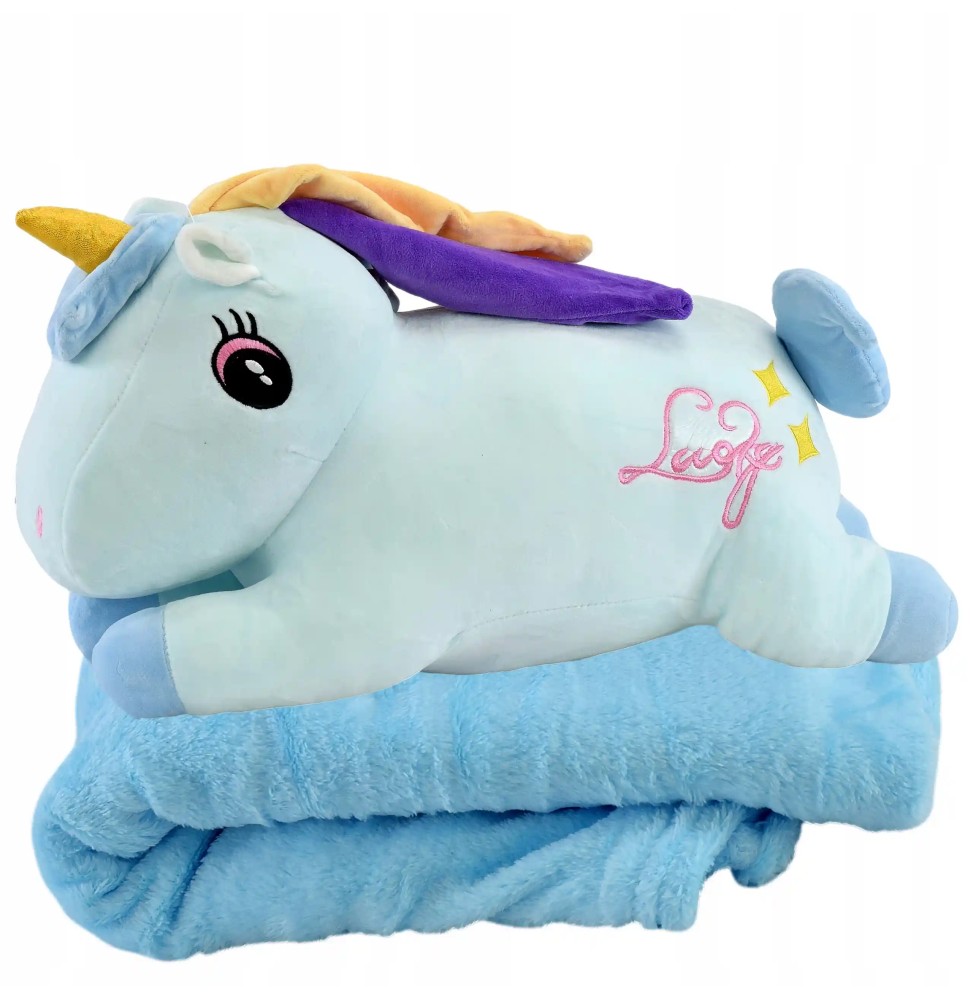 Plush Unicorn with Blanket 3-in-1 for Kids