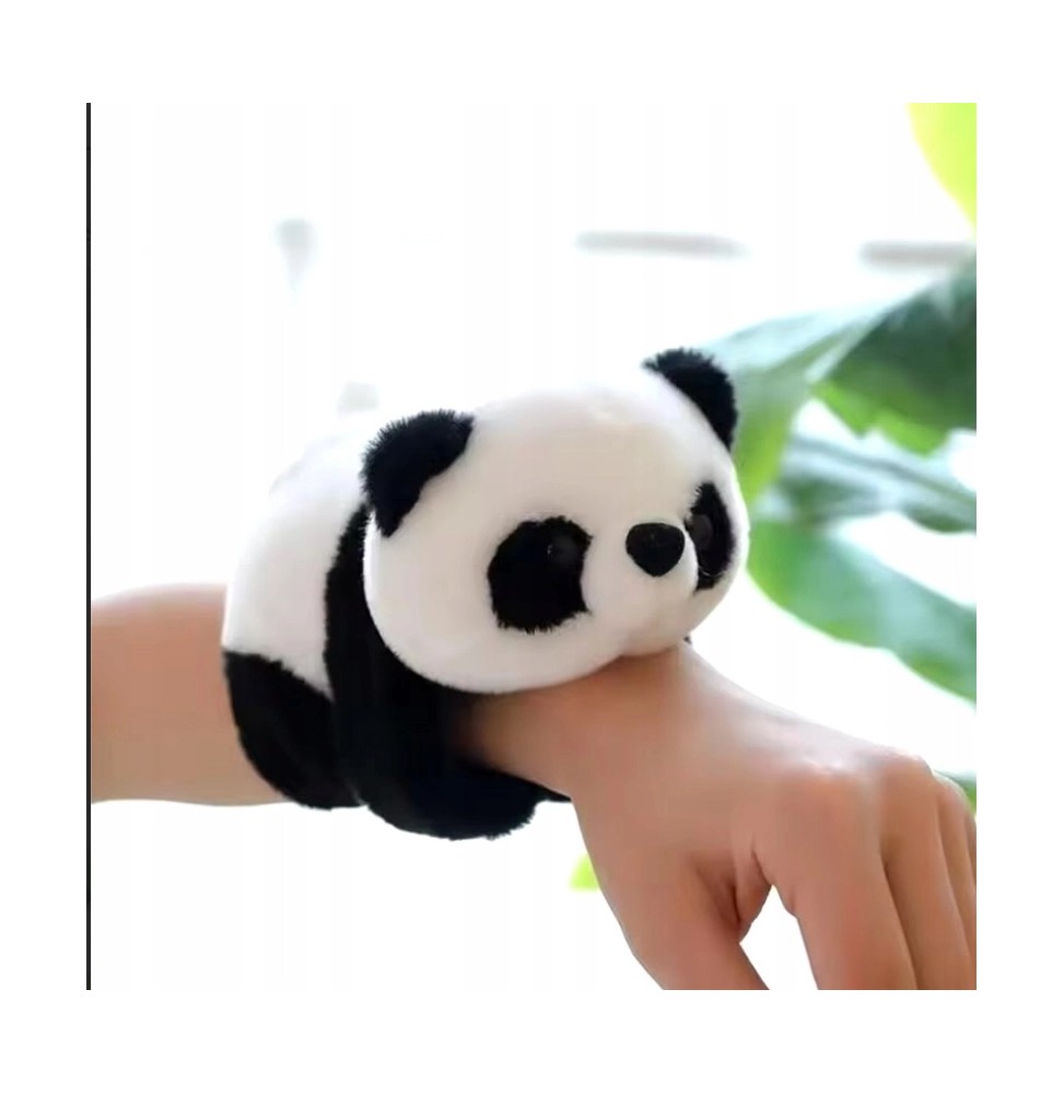 Panda pufoasă cu brățară de mână