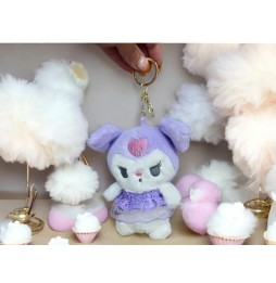 Breloc cu blană Kuromi Cinnamoroll 15 cm