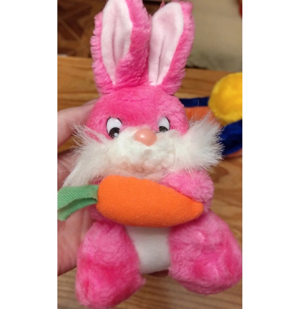 Pink Bunny with Carrot Plush Toy SANDY