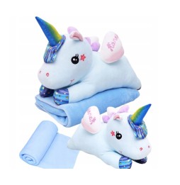 Large Unicorn Plush 3in1 Pillow Blanket