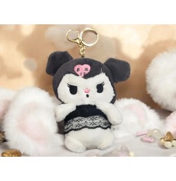 Breloc cu blană Kuromi Cinnamoroll 15 cm