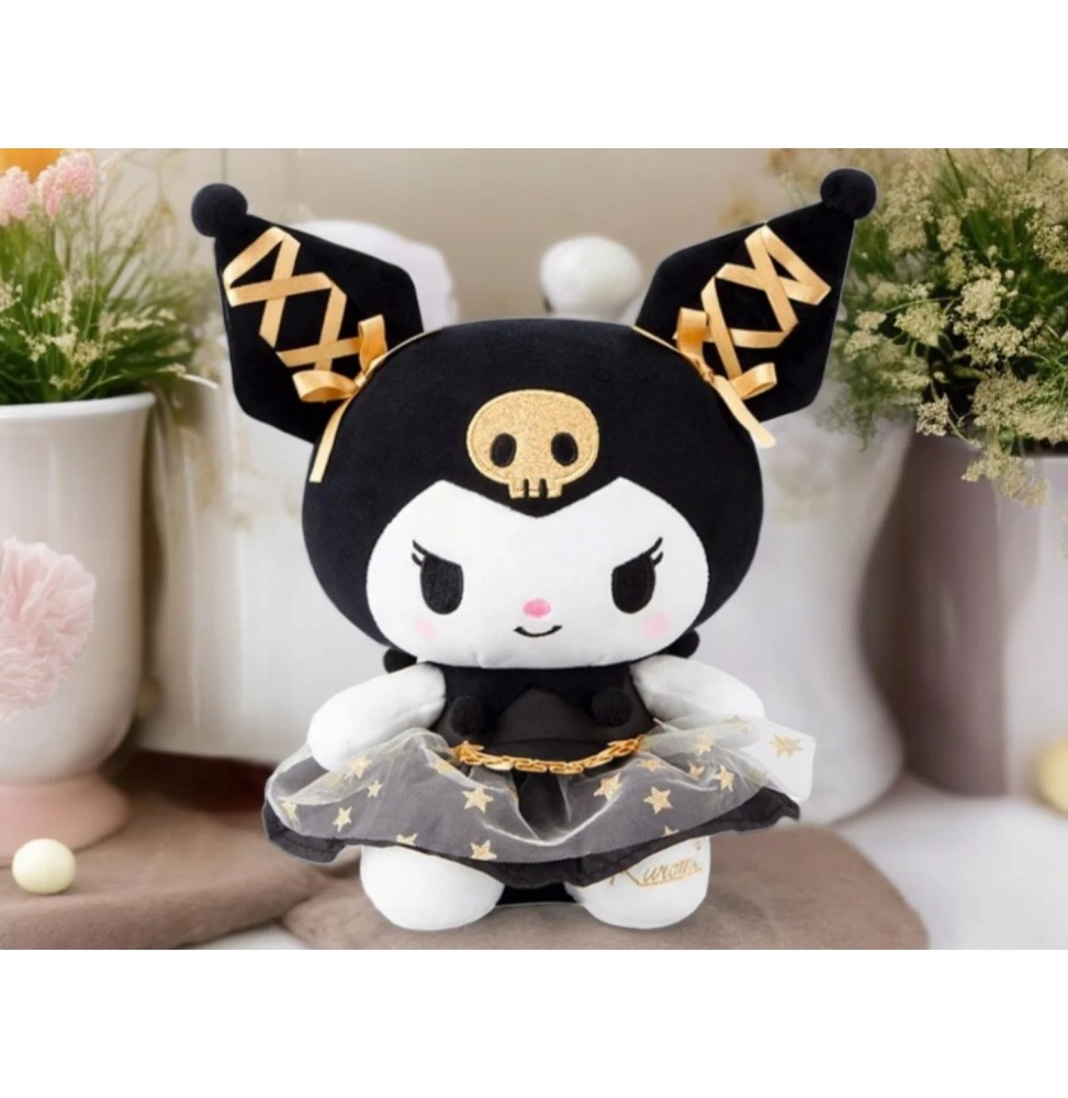 Maskotka Kuromi Sanrio 35 cm czarno-złota Maskotka Kuromi Sanrio 35 cm czarno-złota