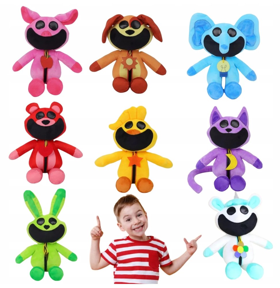 8-Piece Smiling Critters Plush Toy Set