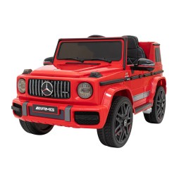 Mercedes AMG G63 dla dzieci czerwony z pilotem MP3 LED