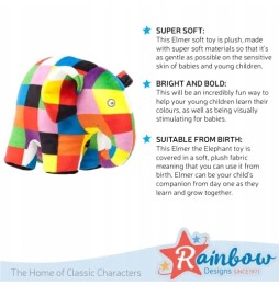 Rainbow Designs Elmer Soft Toy