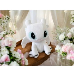 White Fury Dragon 30 cm Plush Toy