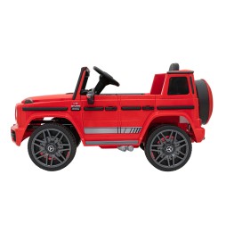 Mercedes AMG G63 dla dzieci czerwony z pilotem MP3 LED