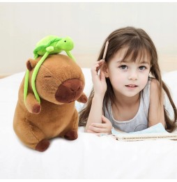 Capybara Plush Toy with Turtle Backpack 32 cm