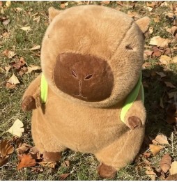 Capybara Plush Toy with Turtle Backpack 32 cm