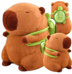 Capybara Plush Toy with Turtle Backpack 31 cm