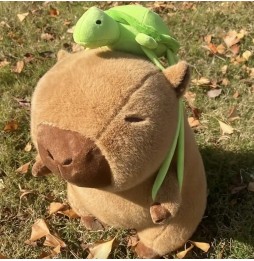 Capybara Plush Toy with Turtle Backpack 32 cm