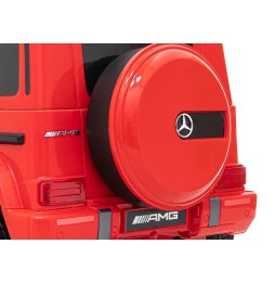 Mercedes AMG G63 dla dzieci czerwony z pilotem MP3 LED