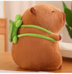 Capybara Plush Toy with Turtle Backpack 31 cm