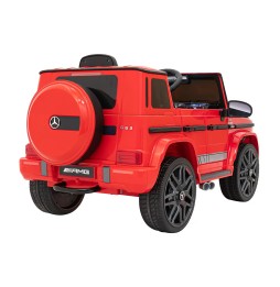 Mercedes AMG G63 dla dzieci czerwony z pilotem MP3 LED