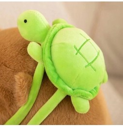 Capybara Plush Toy with Turtle Backpack 31 cm