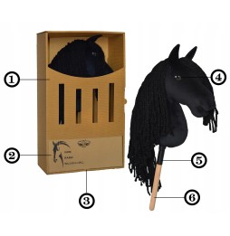 Pegaz Club Hobby Horse A3 Căluț Negru