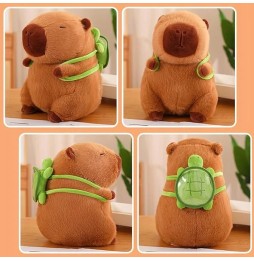 Capybara Plush Toy with Turtle Backpack 31 cm