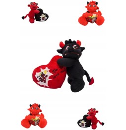 Plush Devil with Heart I Love You