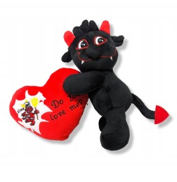 Plush Devil with Heart I Love You