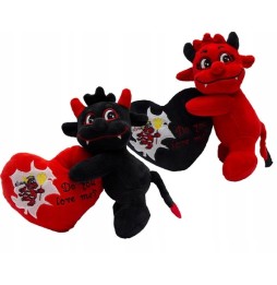 Plush Devil with Heart I Love You