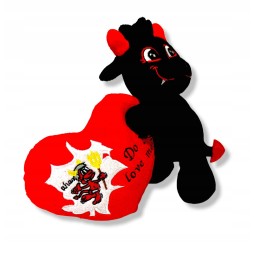 Plush Devil with Heart I Love You