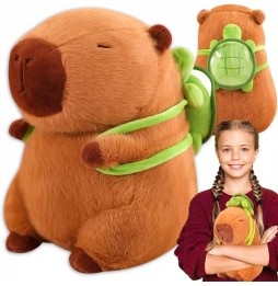 Capybara Plush Toy with Turtle Backpack 31 cm