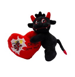 Plush Devil with Heart I Love You