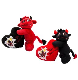 Plush Devil with Heart I Love You