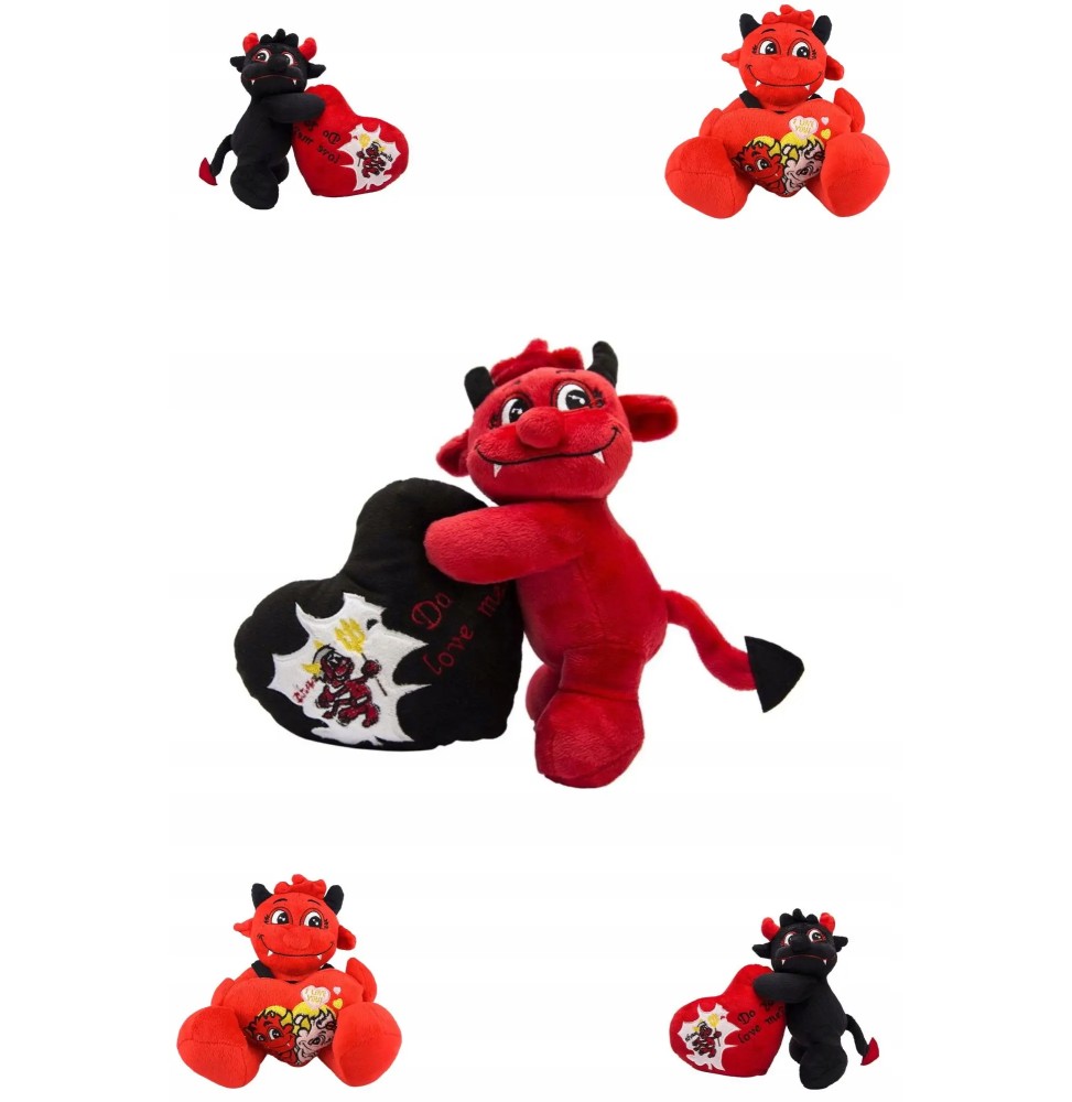 Plush Devil with Heart I Love You 20 cm