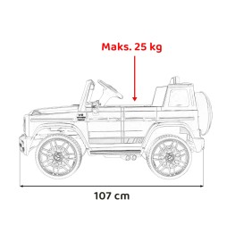 Mercedes AMG G63 dla dzieci czerwony z pilotem MP3 LED