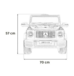 Mercedes AMG G63 dla dzieci czerwony z pilotem MP3 LED