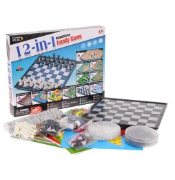 12-in-1 Board Game Set for Family Fun