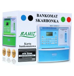 Bancomat cu card pentru copii 3+ albastru