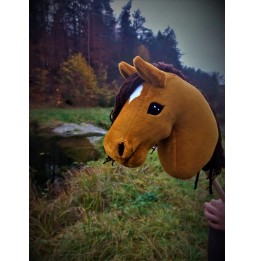 Hobby horse A4 amber horse with accessories