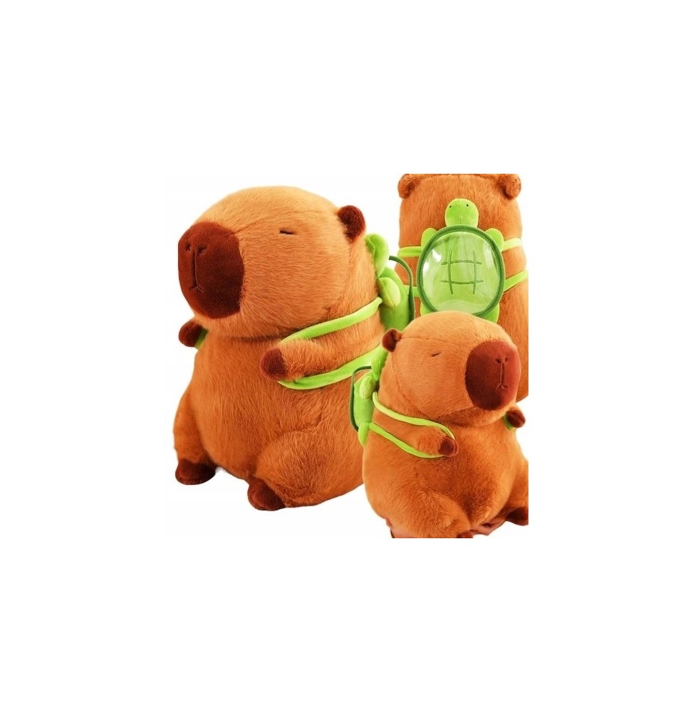 Capybara Plush Toy with Turtle Backpack 20 cm