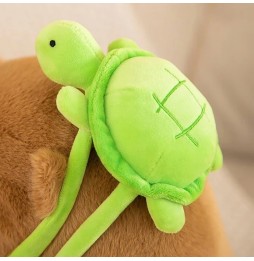 Capybara Plush Toy with Turtle Backpack 20 cm