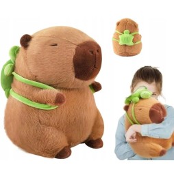 Capybara Plush Toy with Turtle Backpack 20 cm