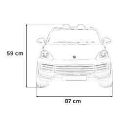 Porsche Cayenne S dla dzieci - czarny z pilotem i audio