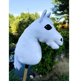 Hobby Horse Stick Horse Handmade A4 White