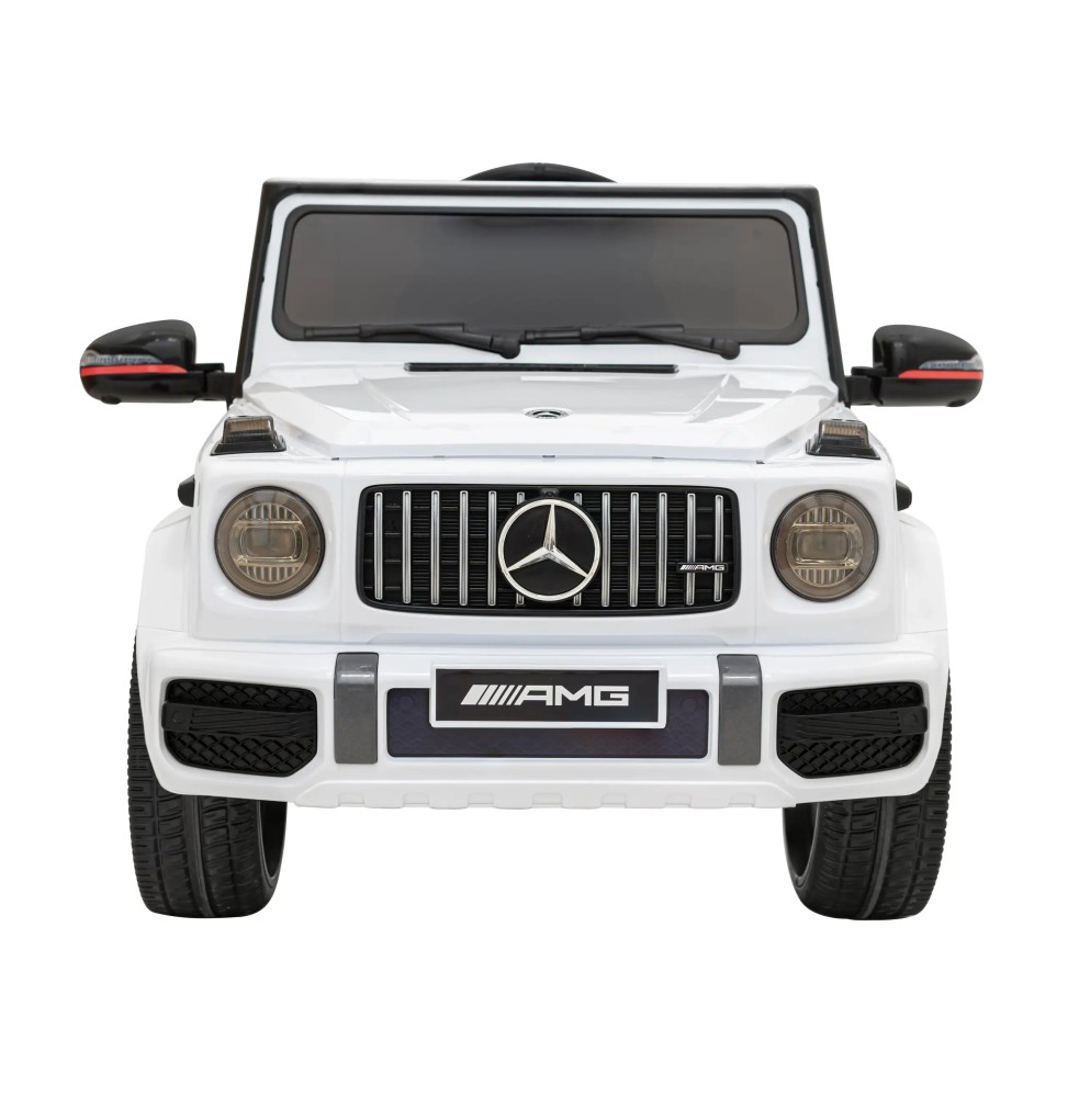 Mercedes AMG G63 dla dzieci - biały, pilot, MP3, LED