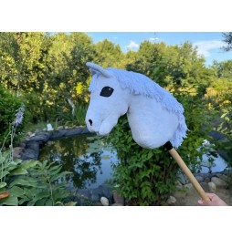 Hobby Horse Stick Horse Handmade A4 White