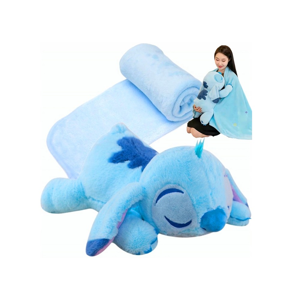 Stitch pătură set 3 în 1 mascote 55 cm