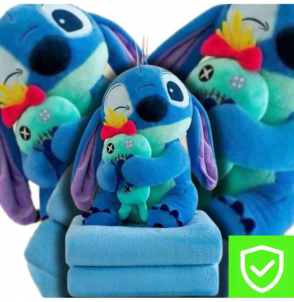 Stitch Plush Toy with Blanket 45cm