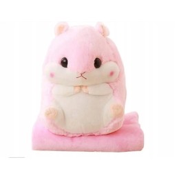 3-in-1 Plush Hamster - Toy and Blanket