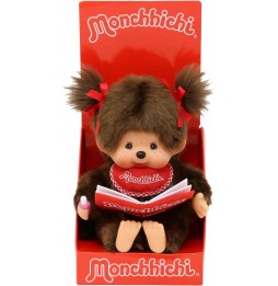 Monchhichi 221561 Girl Monkey with Book