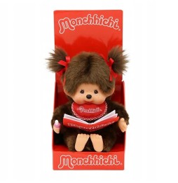 Monchhichi 221561 Girl Monkey with Book