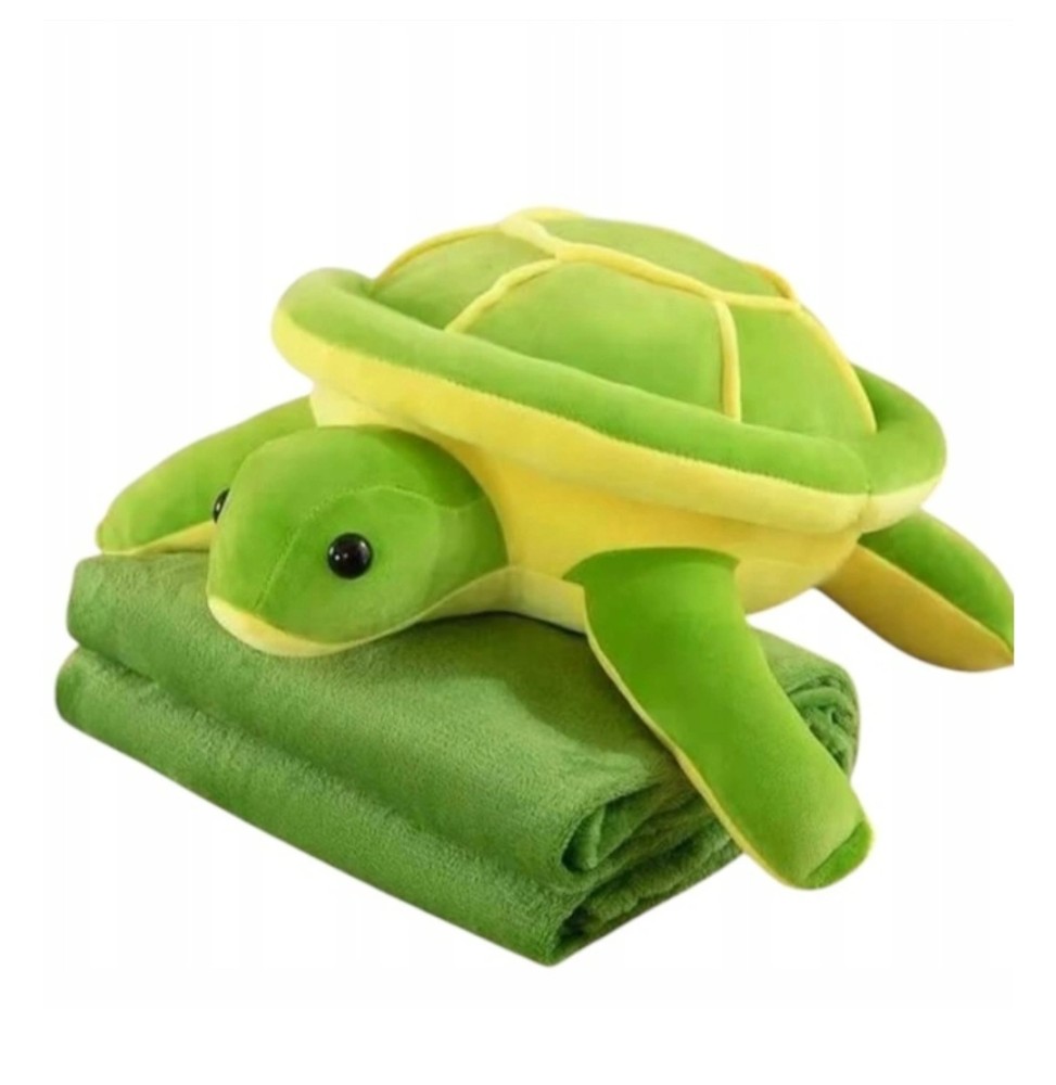 Large plush turtle 3-in-1 with blanket